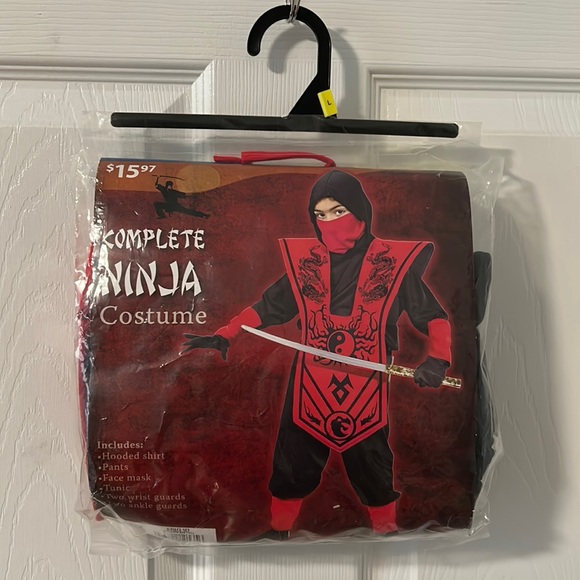 Complete ninja boys costume size large L (10-12) - Picture 1 of 7